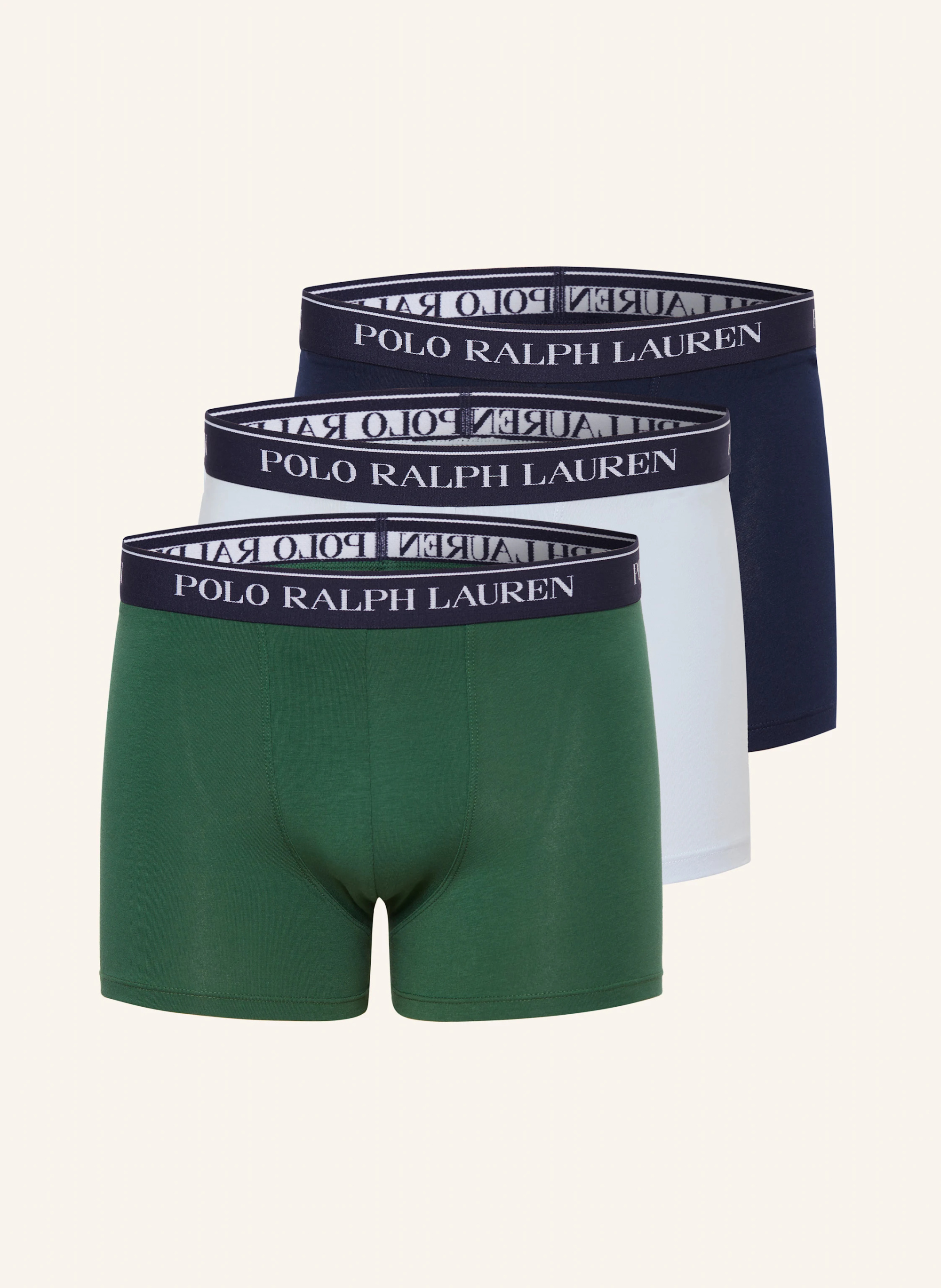POLO RALPH LAUREN 3er-Pack Boxershorts – DUNKELBLAU / HELLBLAU / GRÜN