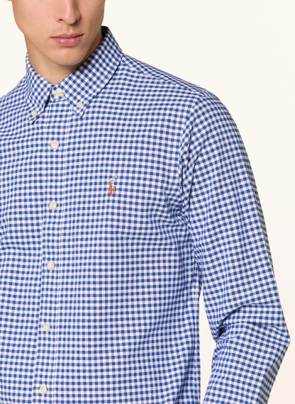 POLO RALPH LAUREN Hemd Custom Fit – WEISS / BLAU
