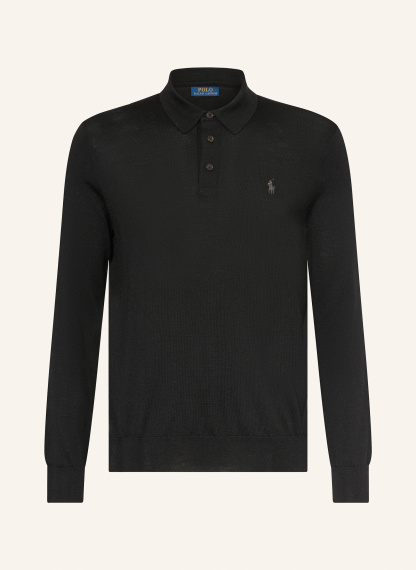 POLO RALPH LAUREN Strick-Poloshirt – SCHWARZ