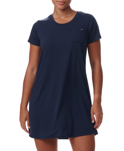 Tommy Hilfiger Women's Short-Sleeve Crewneck Sleepshirt - Sky Captain