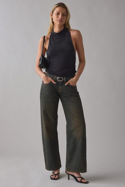 BDG Kayla Wash Effect Low-Rise Jeans - Brown Wash