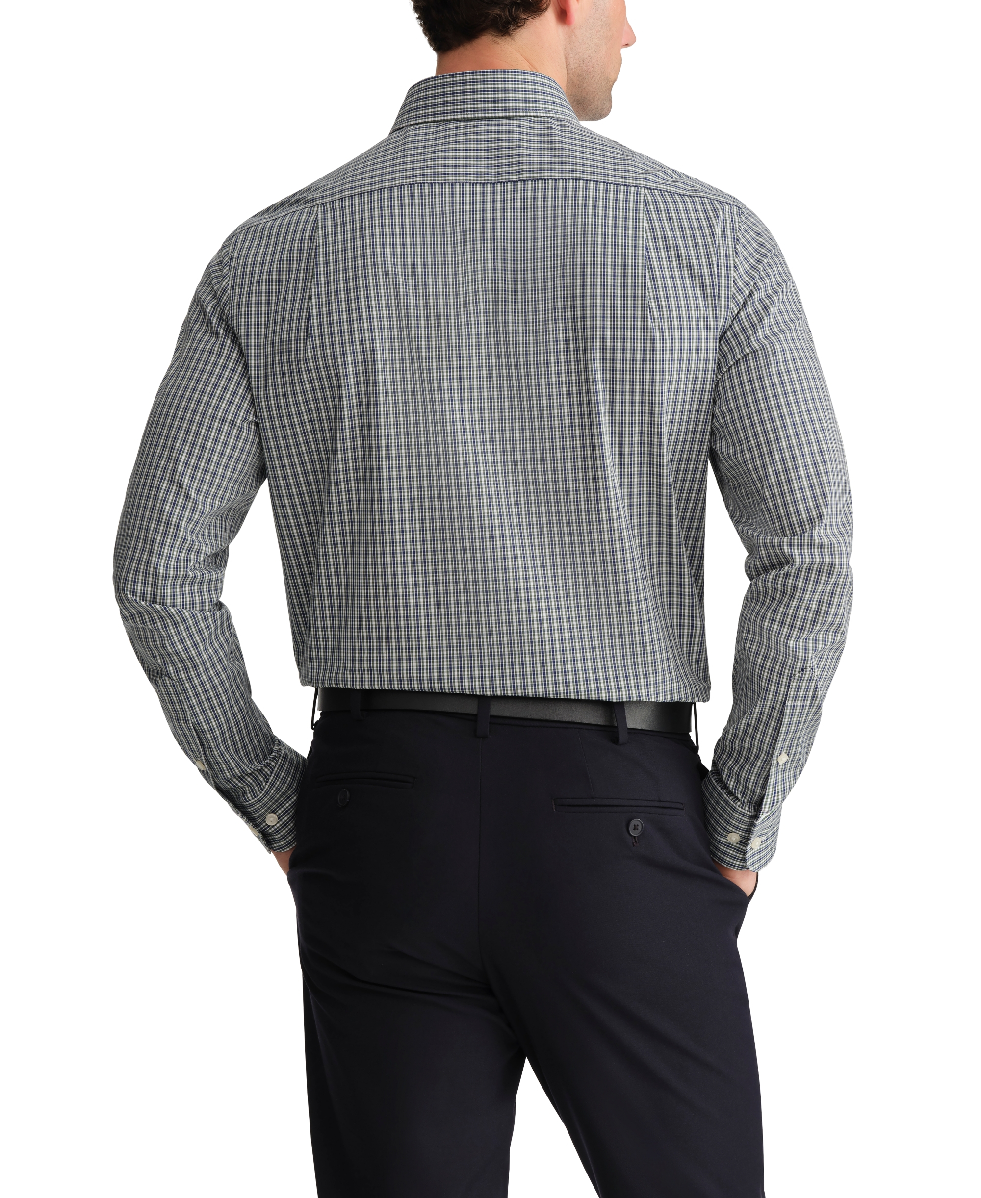 Tommy Hilfiger Men's Regular Fit Wrinkle Resistant Stretch Dress Shirt - Green