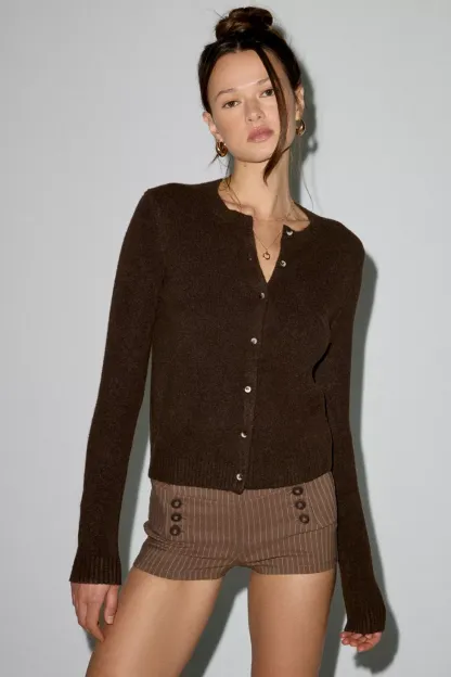 BDG So Soft Cardigan - Brown