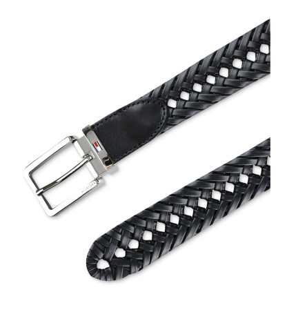 32MM Tommy Hilfiger Men's Reversible Lace Logo Belt - Black/Brown