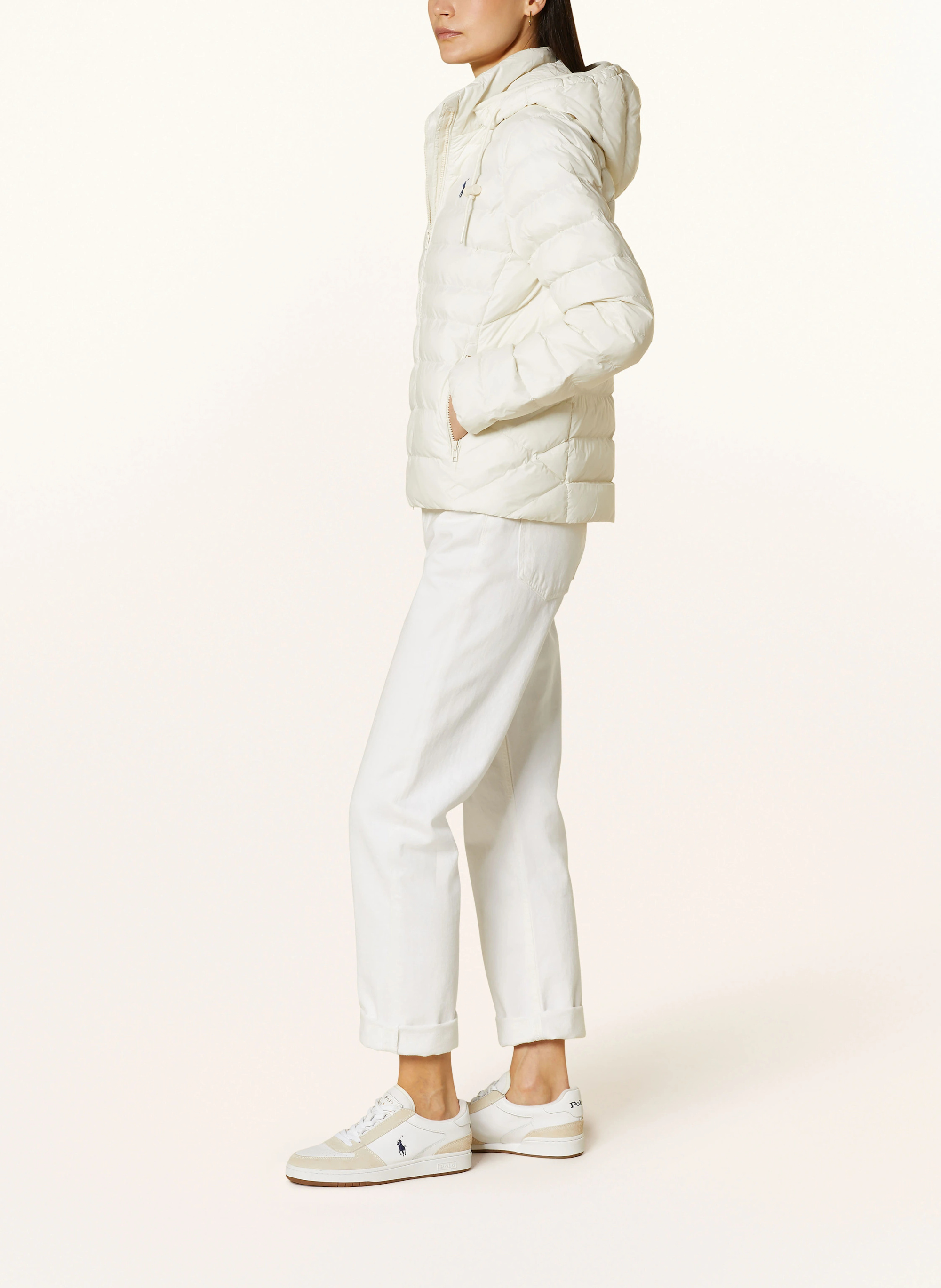 POLO RALPH LAUREN Steppjacke mit abnehmbarer Kapuze – CREME
