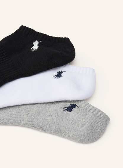 POLO RALPH LAUREN 6er-Pack Sneakersocken – SCHWARZ / GRAU / WEISS