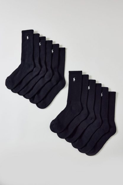 Polo Ralph Lauren Performance Crew Socks 6-Pack - Black