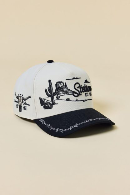 Stetson Landscape Embroidered Trucker Hat - Black