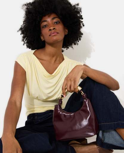 Sac avec poignée bijou et bandoulière