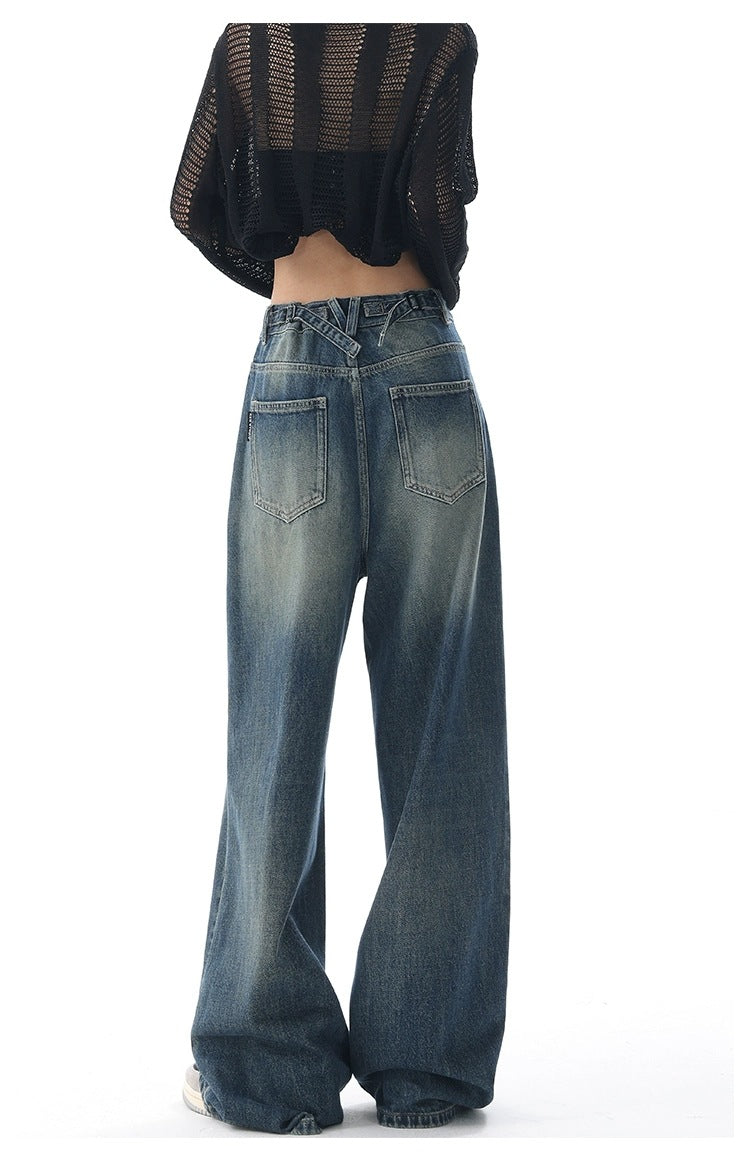 New American Retro Washed Jeans For Women