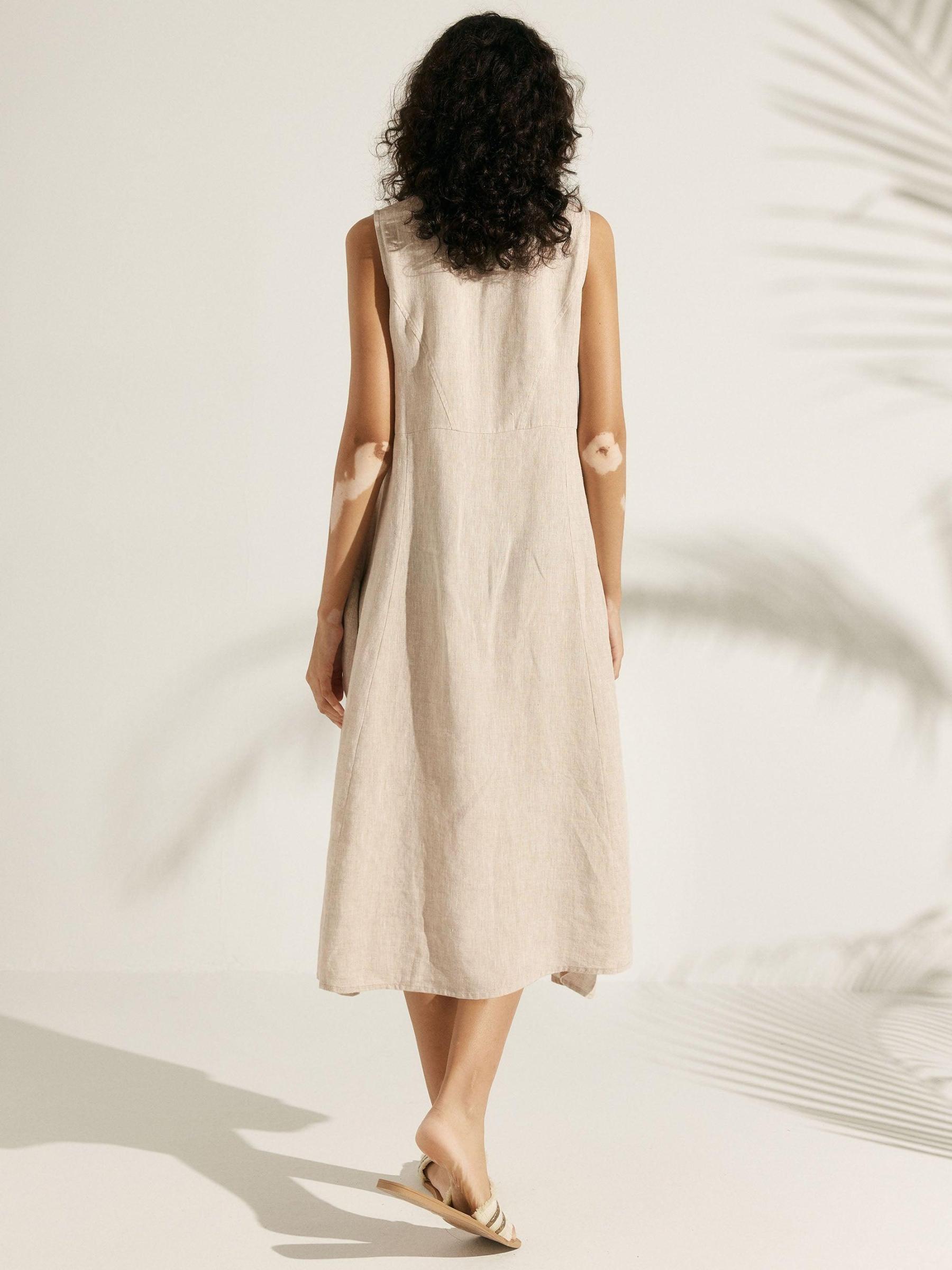 100% Linen Swing Beach Tank Dress