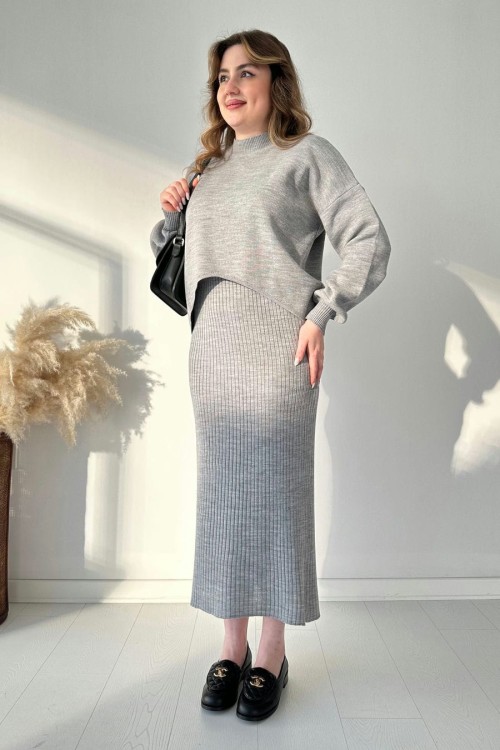Short Sweater Knit Dress Set