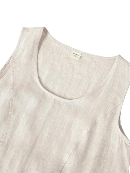 100% Linen Swing Beach Tank Dress