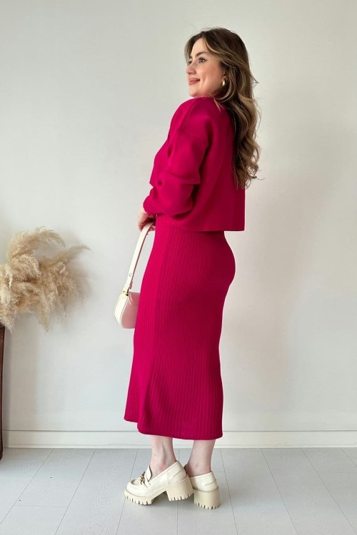 Short Sweater Knit Dress Set