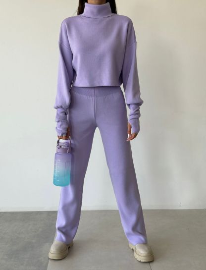 Turtleneck Glove Knit Suit