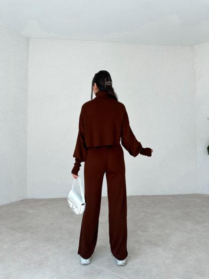 Turtleneck Glove Knit Suit