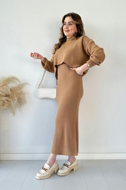 Short Sweater Knit Dress Set