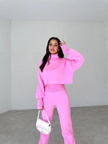 Turtleneck Glove Knit Suit