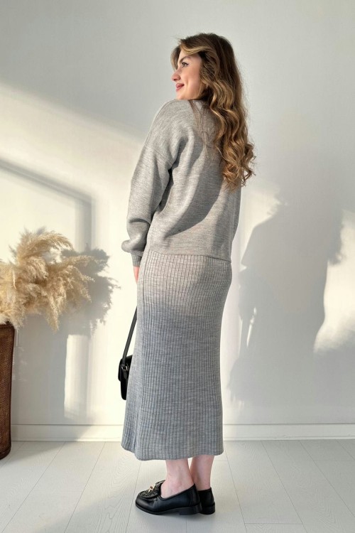 Short Sweater Knit Dress Set