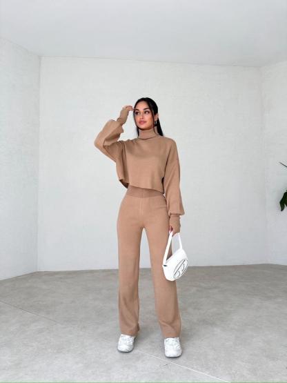 Turtleneck Glove Knit Suit