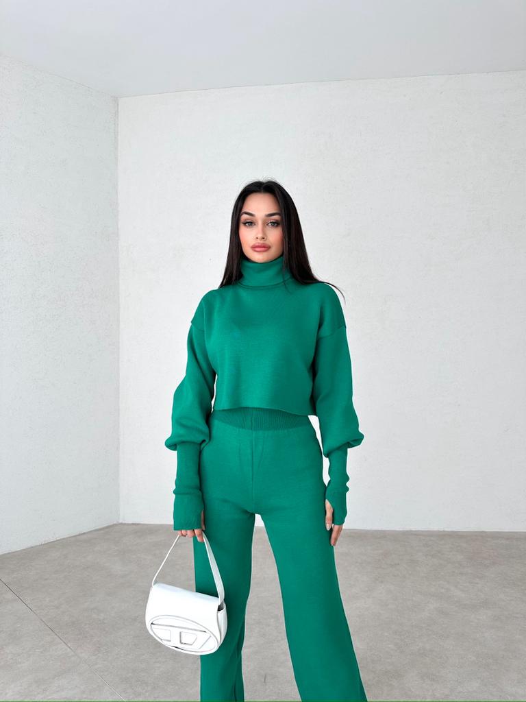 Turtleneck Glove Knit Suit