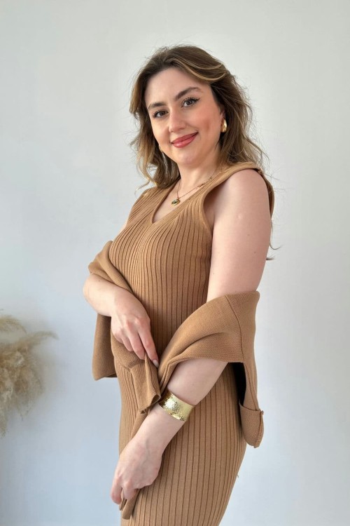 Short Sweater Knit Dress Set