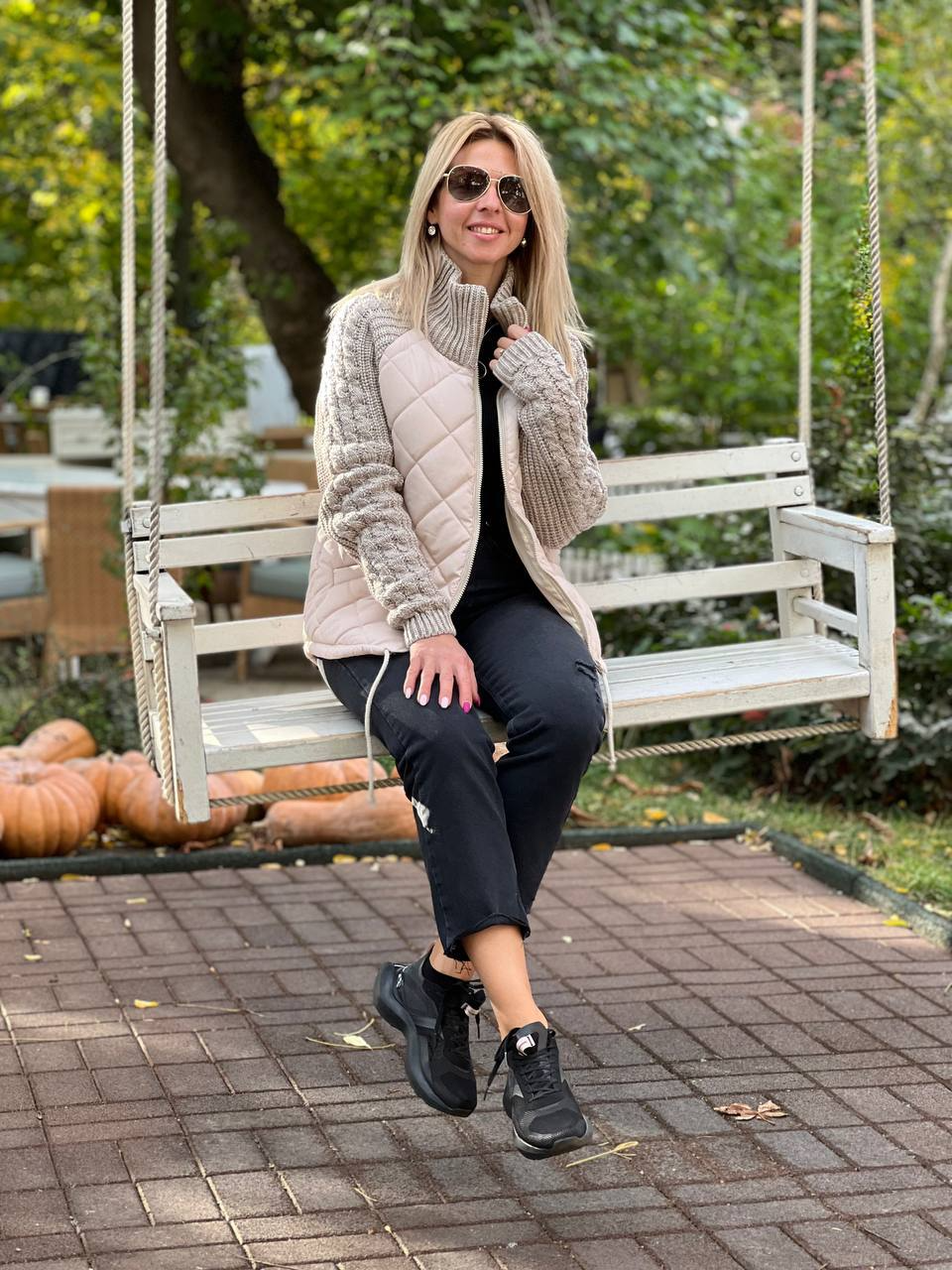 Silvia | Women's knitted patchwork jacket | Black Friday: 40% off!