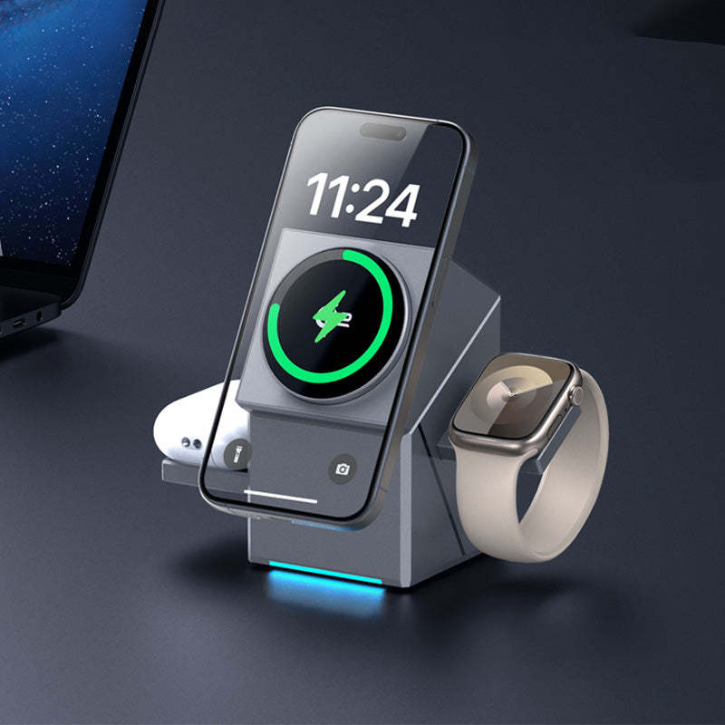 🔥3-in-1 Foldable Magnetic Wireless Charging Station