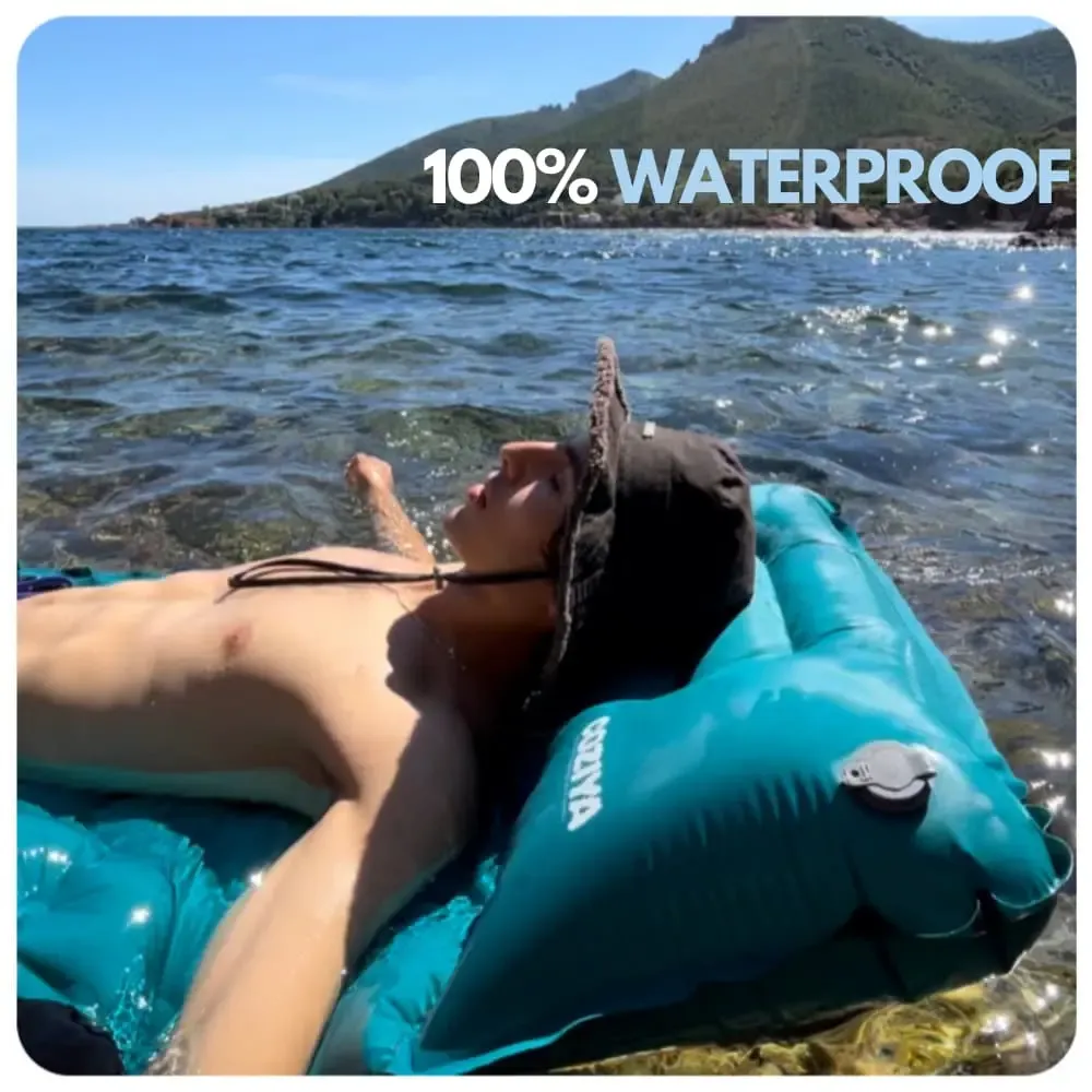 🔥Colchão Insuflável COZIYA com Bomba de Pé – Para Praia, Camping e Água | 50% Desconto por Tempo Limitado!