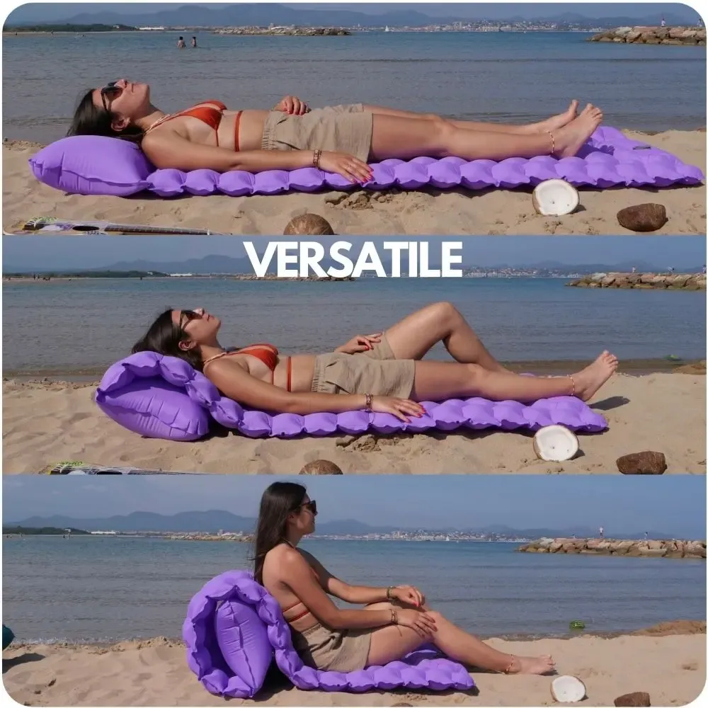 🔥Colchão Insuflável COZIYA com Bomba de Pé – Para Praia, Camping e Água | 50% Desconto por Tempo Limitado!