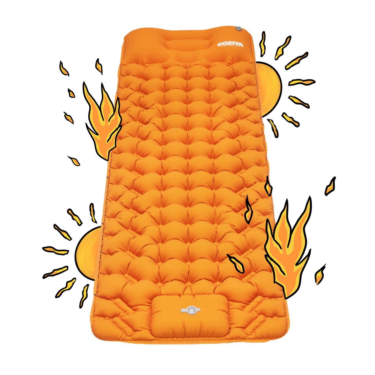 🔥Colchão Insuflável COZIYA com Bomba de Pé – Para Praia, Camping e Água | 50% Desconto por Tempo Limitado!