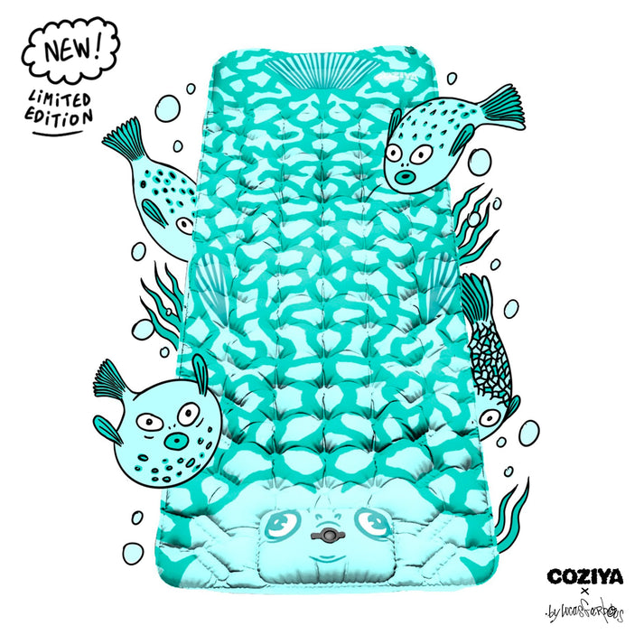 🔥Colchão Insuflável COZIYA com Bomba de Pé – Para Praia, Camping e Água | 50% Desconto por Tempo Limitado!