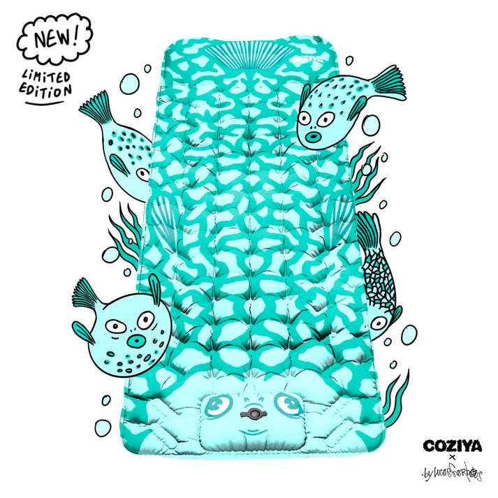 🔥Colchão Insuflável COZIYA com Bomba de Pé – Para Praia, Camping e Água | 50% Desconto por Tempo Limitado!