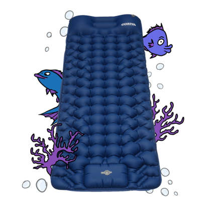 🔥Colchão Insuflável COZIYA com Bomba de Pé – Para Praia, Camping e Água | 50% Desconto por Tempo Limitado!
