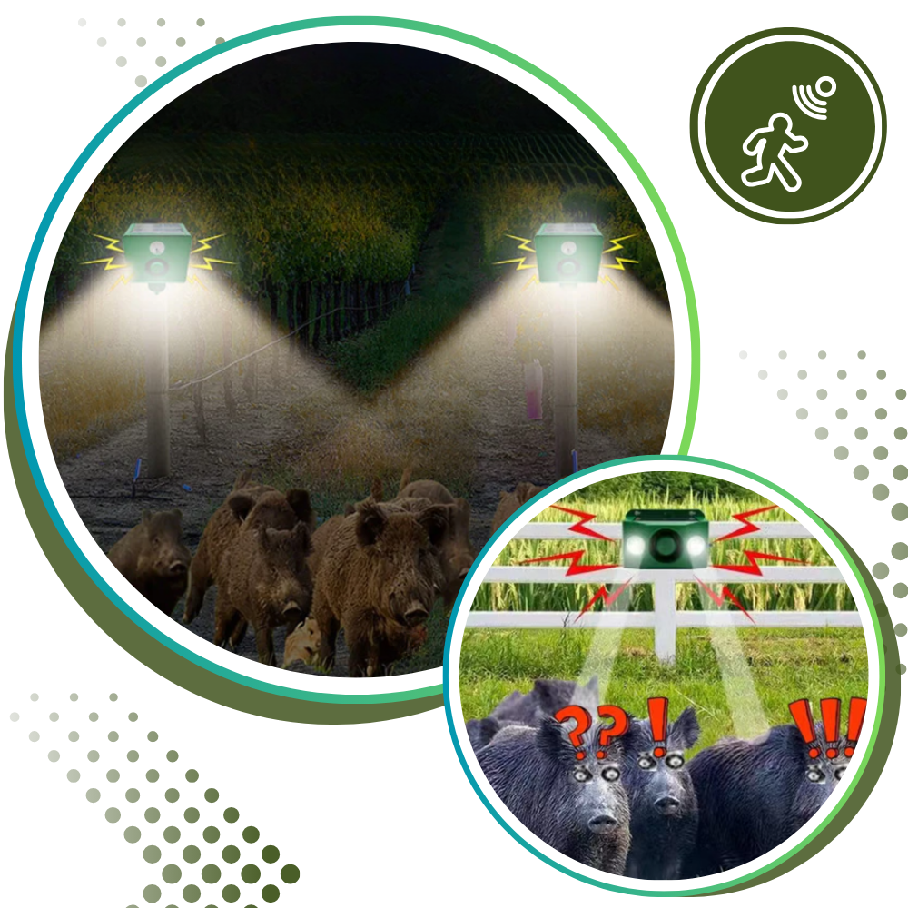 Animal repellent | Ultrasonic animal repeller | Beast repellent - Active When You Need It - Ozerty Solar Motion-Activated Animal Repellent - Active When You Need It - Ozerty