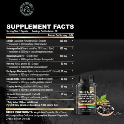 Moringa Capsules and Shilajit Capsules Bundle