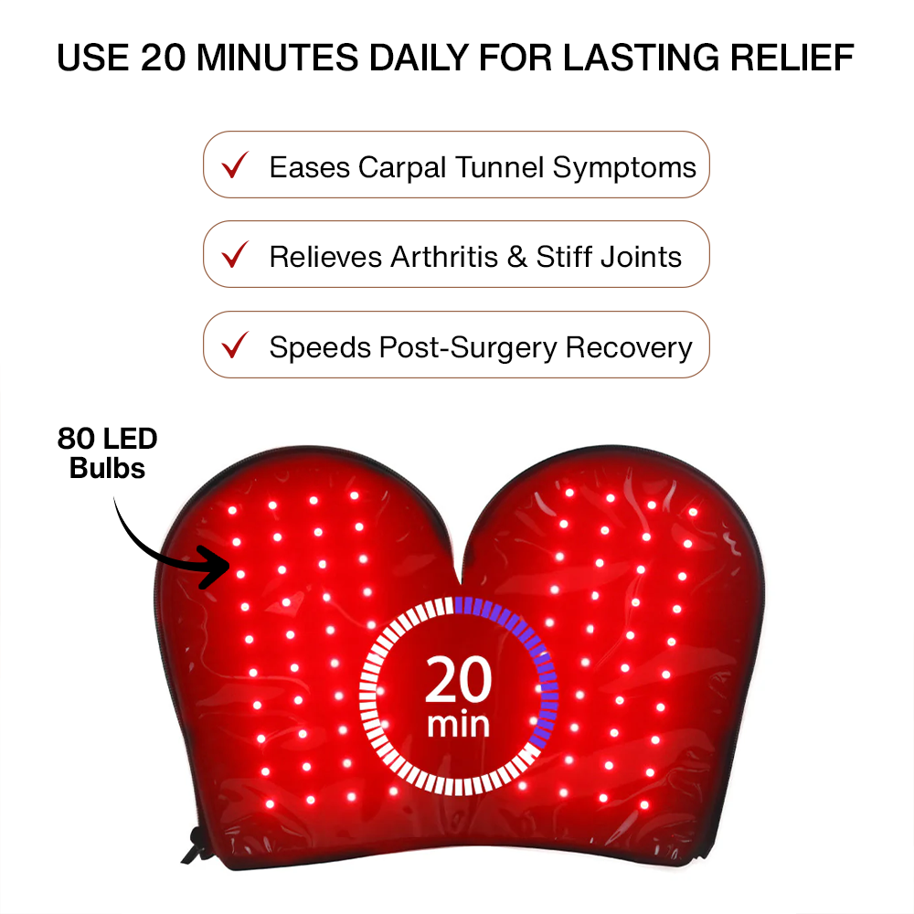 Nutrofuels™ Hand Mitt – Gentle Heat & Red‑Light Relief for Hand & Wrist Pain