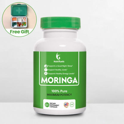 Moringa Capsules – 5X More Nutrients, 100% Organic & USA Made + Free Gift🎁