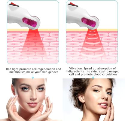 Nutrofuels™ Red LED Microneedling Derma Roller – 2-in-1 Collagen & Glow Reviver
