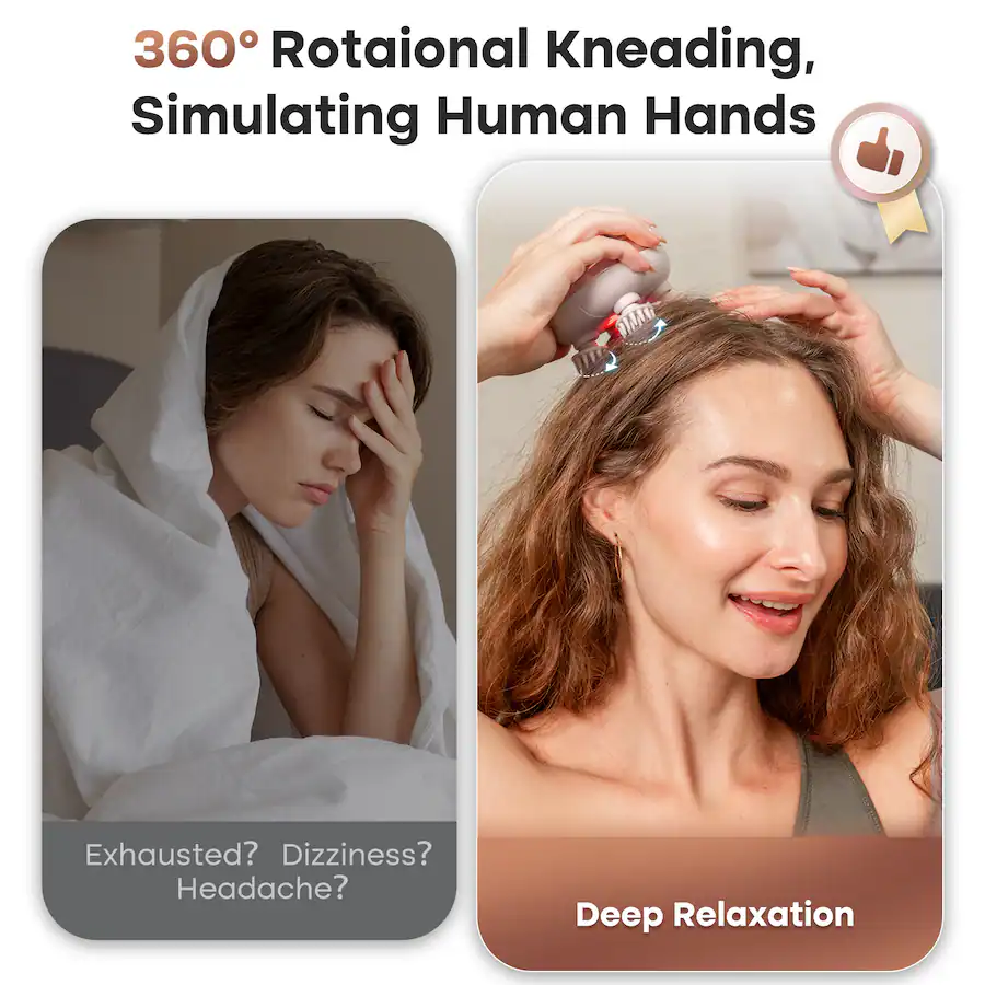 Nutrofuels™ Scalp Massager – Red Light for Hair Growth & Tension Relief