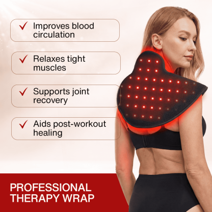 Nutrofuels™ Infrared  Neck & Shoulder Wrap – Red + NIR Light Therapy for Relief