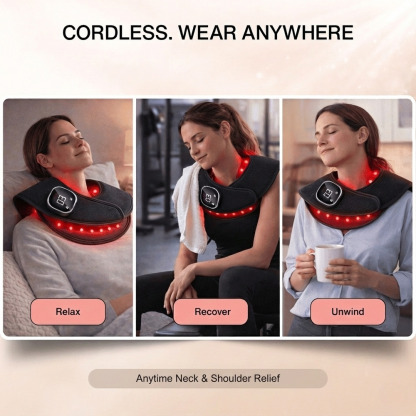 Nutrofuels™ Infrared  Neck & Shoulder Wrap – Red + NIR Light Therapy for Relief