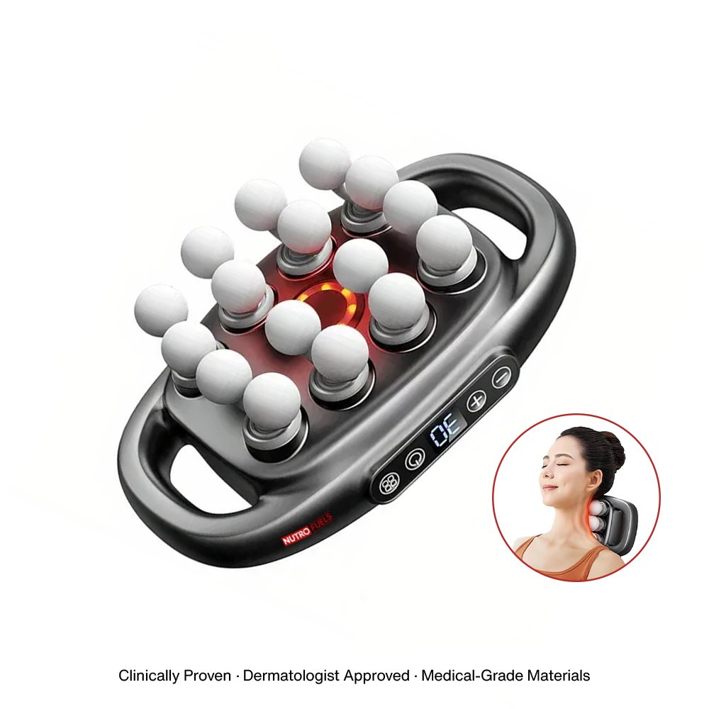 Nutrofuels™ 16-Head Percussion Massager – Full-Body Deep Tissue Relief