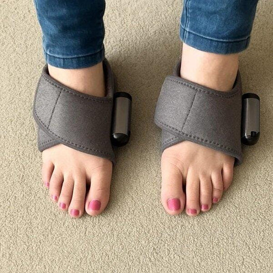 Cathy holding the foot massager