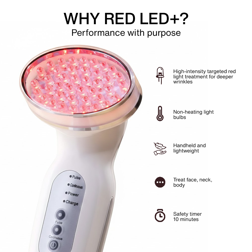 Nutrofuels™ Red LED Anti-Aging Therapy for Firmer, Smoother Skin at Home
