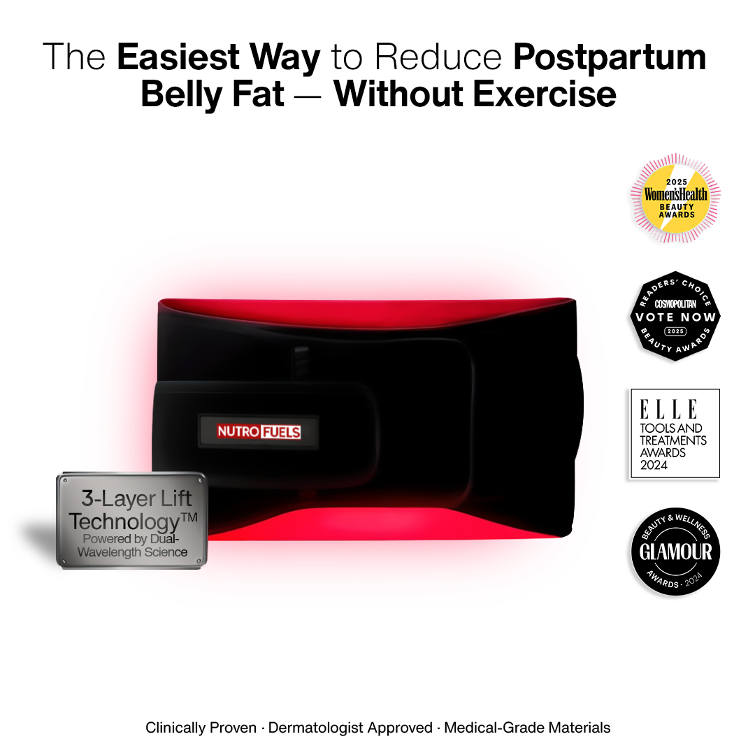 Nutrofuels™ Red Light Therapy Belt | Flatten Post-Baby Belly & Reduce Inflammation Fast