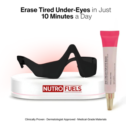 Nutrofuels™ 2-in-1 Red Light + EMS Eye Massager – Reduce Bags & Dark Circles