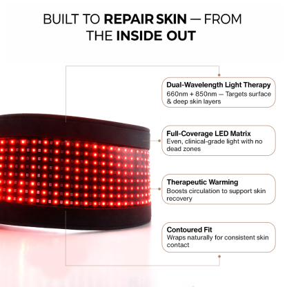 Nutrofuels™ Red Light Belt for Loose Postpartum Belly Skin & Stretch Marks