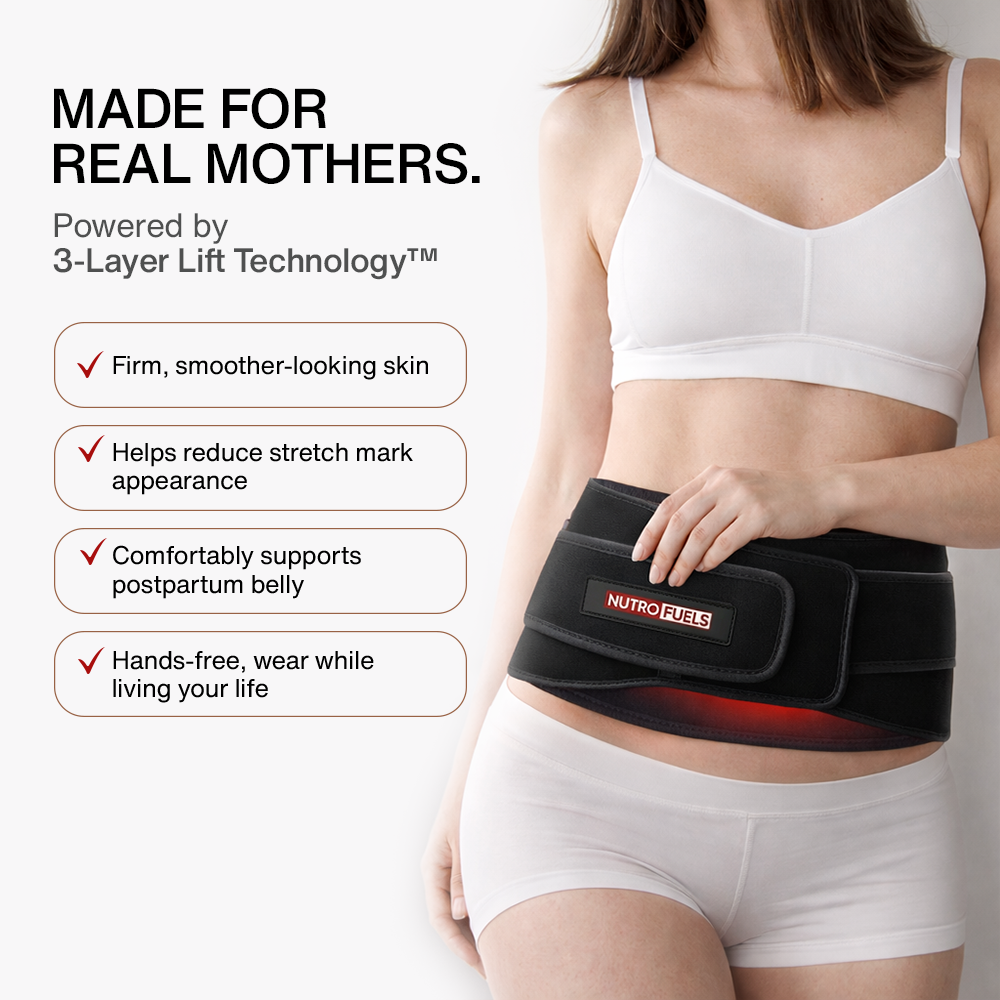 Nutrofuels™ Red Light Belt for Loose Postpartum Belly Skin & Stretch Marks