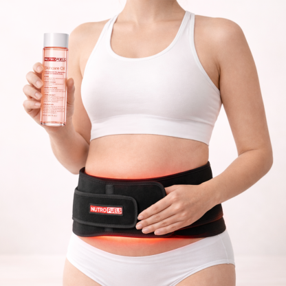 Nutrofuels™ Red Light Belt Bundle – Professional-Grade Belly Firming + Stretch Mark Repair at Home